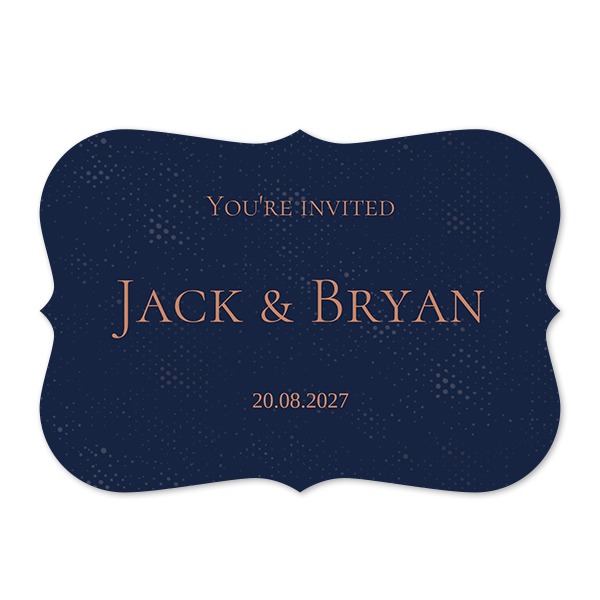 Faire-part 1 volet Accolades paysage 14,3 x 10 cm