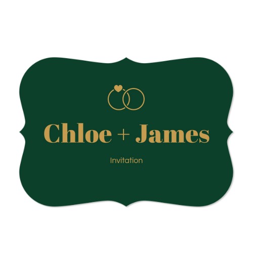 Faire-part 1 volet Accolades paysage 14,3 x 10 cm