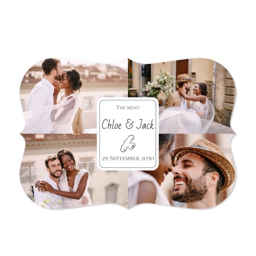 Single card with brackets Landscape 14,3 x 10 cm