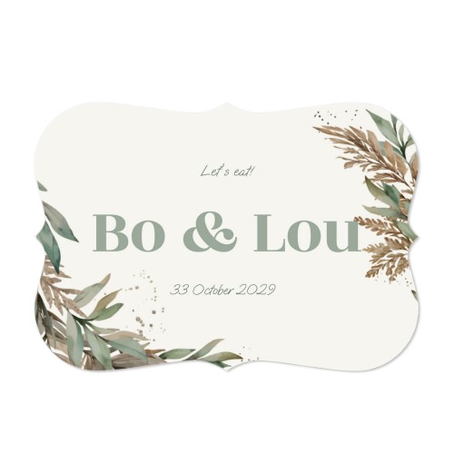 Single card with brackets Landscape 14,3 x 10 cm