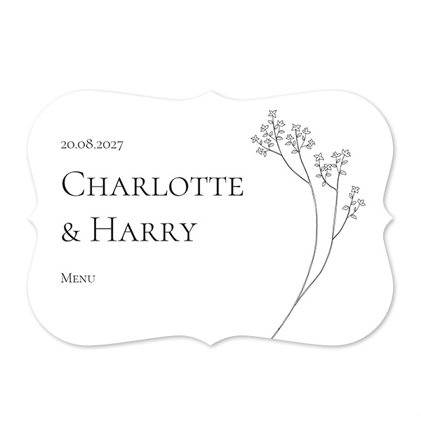 Single card with brackets Landscape 14,3 x 10 cm