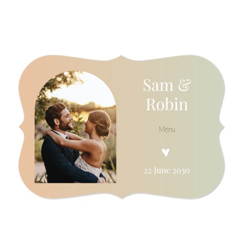 Fotokaart accolade liggend 14,3 x 10 cm