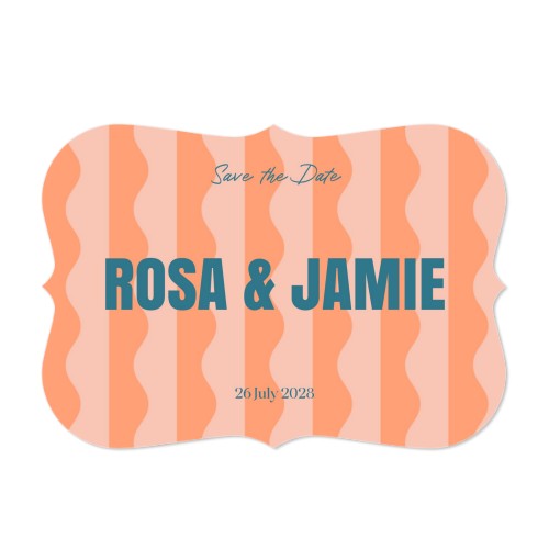 Color Blocking Waves Invitation