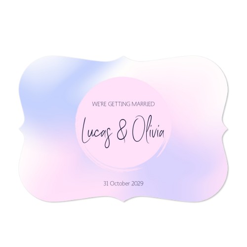 Faire-part 1 volet Accolades paysage 14,3 x 10 cm