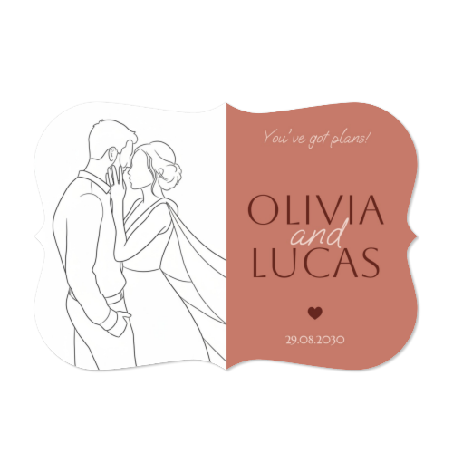 Faire-part 1 volet Accolades paysage 14,3 x 10 cm Faire-part 1 volet Accolades paysage 14,3 x 10 cm