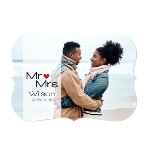 Enkle Fotokort spidse kanter Landskab 14,3 x 10 cm