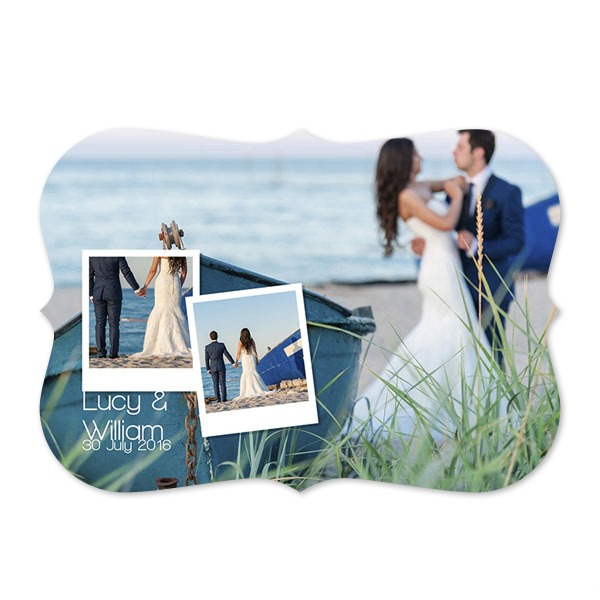 Single card with brackets Landscape 14,3 x 10 cm