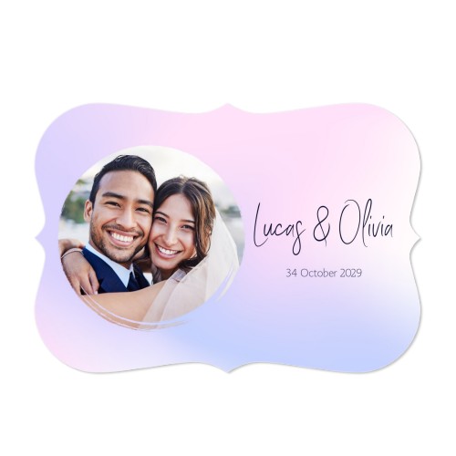 Single card with brackets Landscape 14,3 x 10 cm