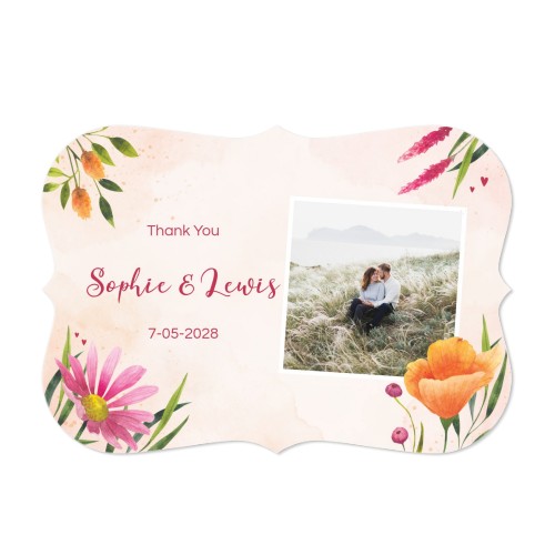 Faire-part 1 volet Accolades paysage 14,3 x 10 cm