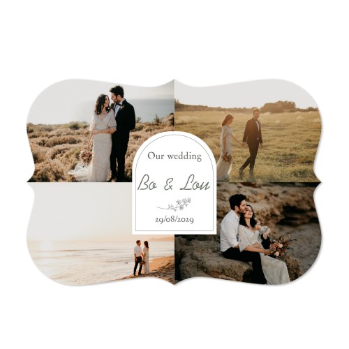 Faire-part 1 volet Accolades paysage 14,3 x 10 cm