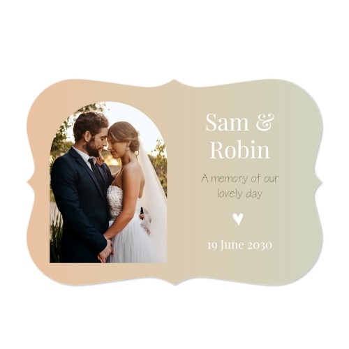 Fotokaart accolade liggend 14,3 x 10 cm