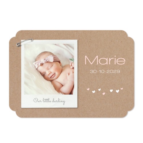 Faire-part 1 volet Bords nuage paysage 14,3 x 10 cm