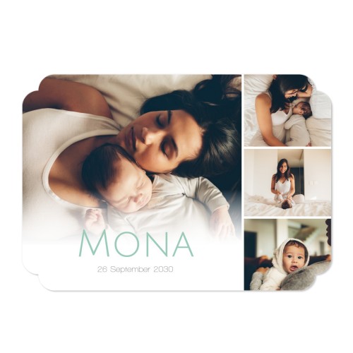 Faire-part 1 volet Bords nuage paysage 14,3 x 10 cm