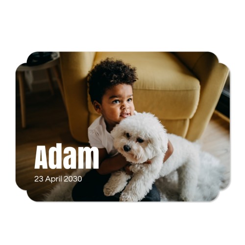 Faire-part 1 volet Bords nuage paysage 14,3 x 10 cm