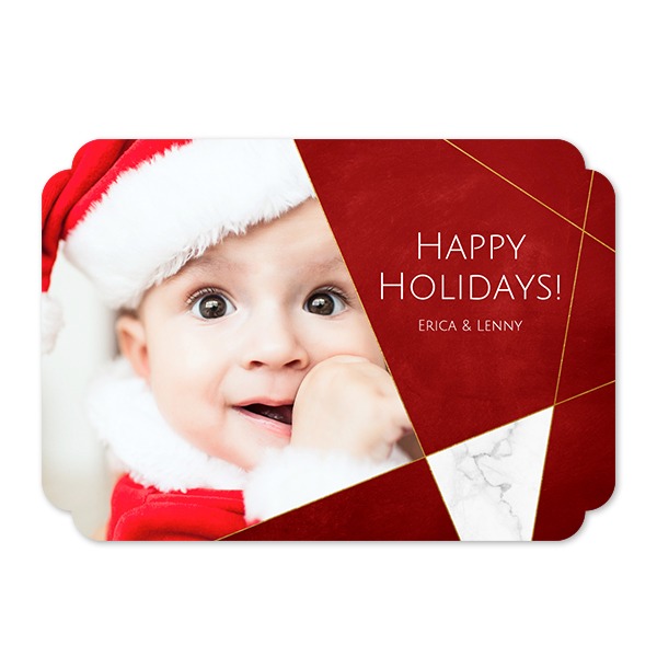 Faire-part 1 volet Bords nuage paysage 14,3 x 10 cm