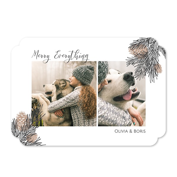 Enkle Fotokort dobbel avrunding liggende 14,3 x 10 cm