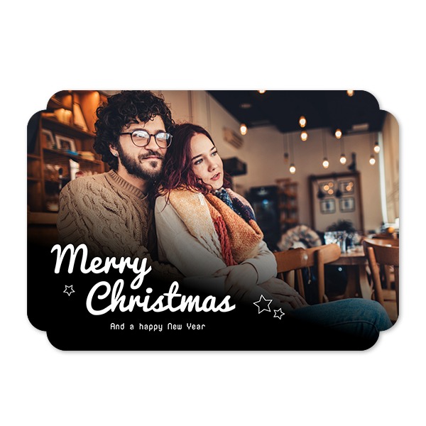 Faire-part 1 volet Bords nuage paysage 14,3 x 10 cm