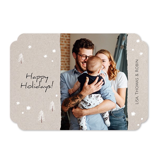 Grusskarte - Runde Ecken Querformat 14,3 x 10 cm