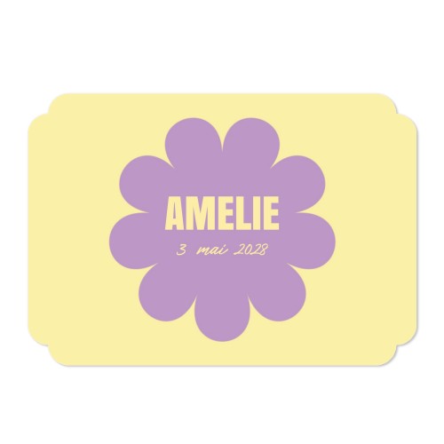 Faire-part 1 volet Bords nuage paysage 14,3 x 10 cm