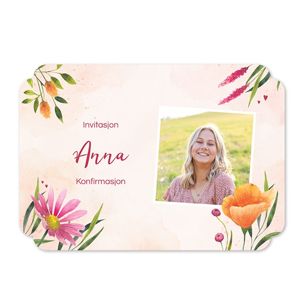 Enkle Fotokort dobbel avrunding liggende 14,3 x 10 cm