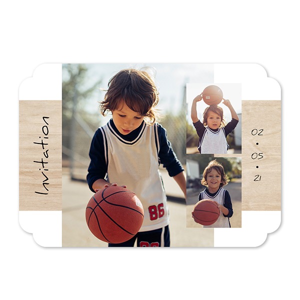 Faire-part 1 volet Bords nuage paysage 14,3 x 10 cm