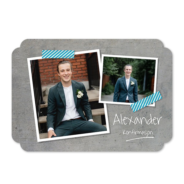 Enkle Fotokort dobbel avrunding liggende 14,3 x 10 cm