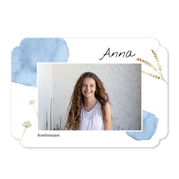 Enkle Fotokort dobbel avrunding liggende 14,3 x 10 cm