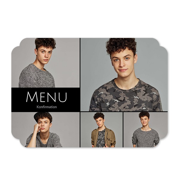 Enkle Fotokort dobbelt afrunding landskap 14,3 x 10 cm