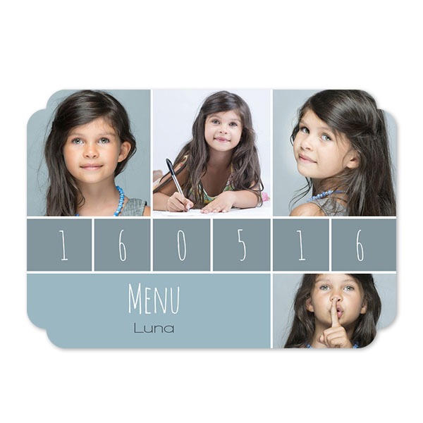 Faire-part 1 volet Bords nuage paysage 14,3 x 10 cm