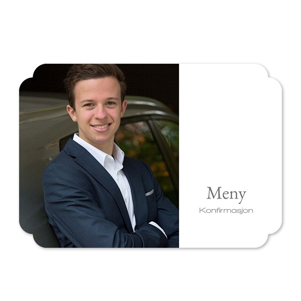 Enkle Fotokort dobbel avrunding liggende 14,3 x 10 cm