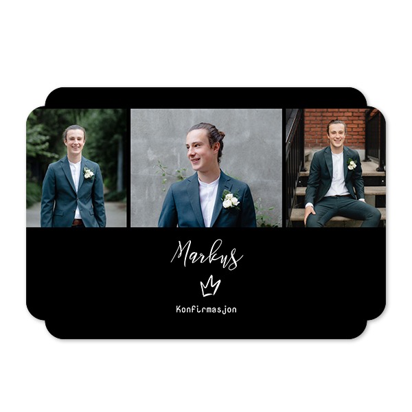 Enkle Fotokort dobbel avrunding liggende 14,3 x 10 cm