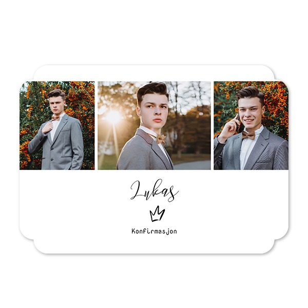 Enkle Fotokort dobbel avrunding liggende 14,3 x 10 cm