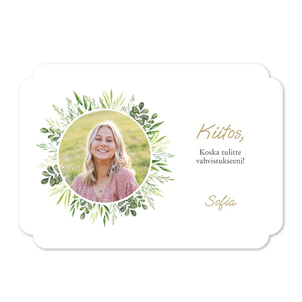 Klassinen Kuvakortti pilven muotoinen vaaka 14,3 x 10 cm