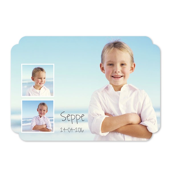 Faire-part 1 volet Bords nuage paysage 14,3 x 10 cm