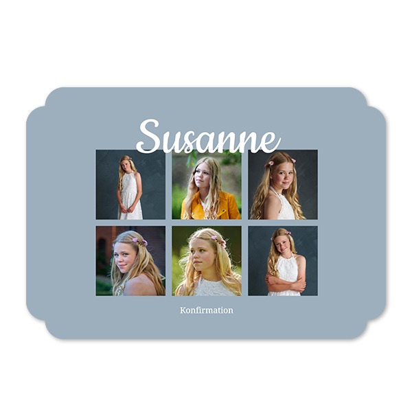 Enkle Fotokort dobbelt afrunding landskap 14,3 x 10 cm