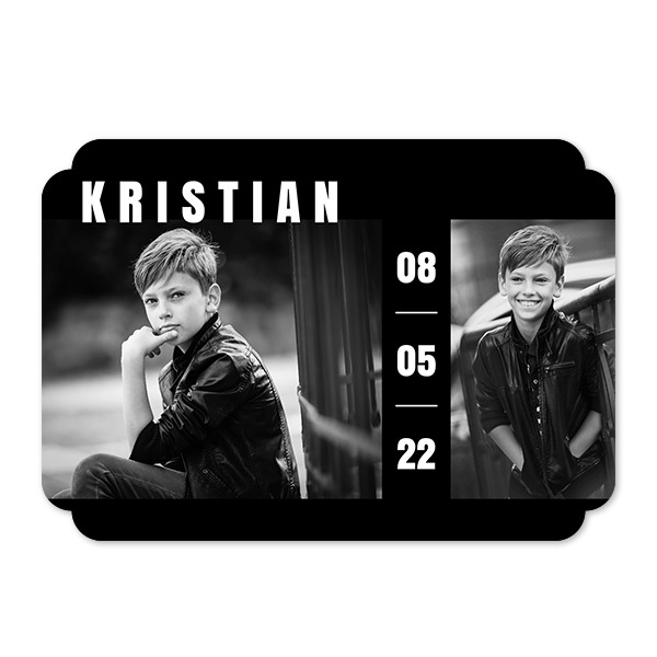 Enkle Fotokort dobbel avrunding liggende 14,3 x 10 cm