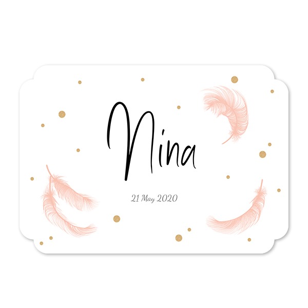 Faire-part 1 volet Bords nuage paysage 14,3 x 10 cm