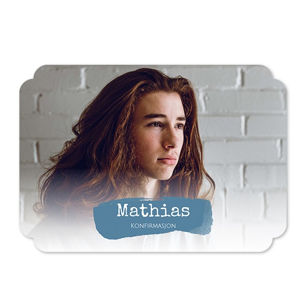 Enkle Fotokort dobbel avrunding liggende 14,3 x 10 cm