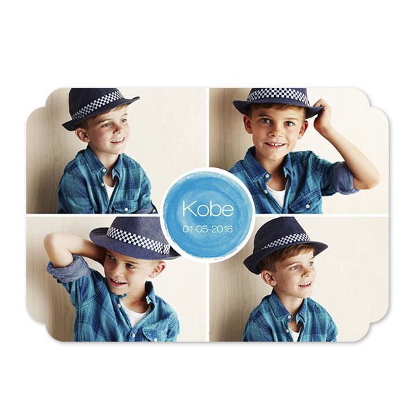 Faire-part 1 volet Bords nuage paysage 14,3 x 10 cm