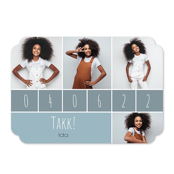 Enkle Fotokort dobbel avrunding liggende 14,3 x 10 cm