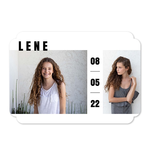 Enkle Fotokort dobbelt afrunding landskap 14,3 x 10 cm