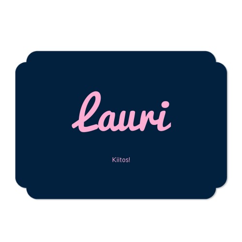 Klassinen Kuvakortti pilven muotoinen vaaka 14,3 x 10 cm