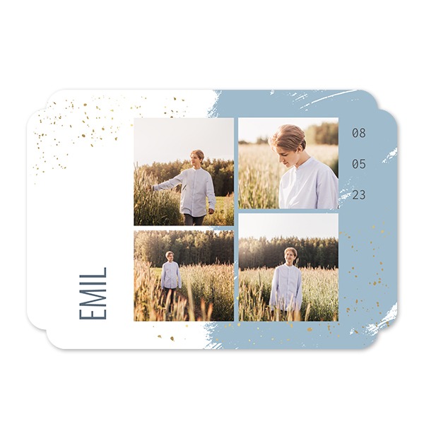 Enkle Fotokort dobbel avrunding liggende 14,3 x 10 cm