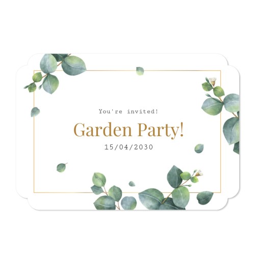 Faire-part 1 volet Bords nuage paysage 14,3 x 10 cm