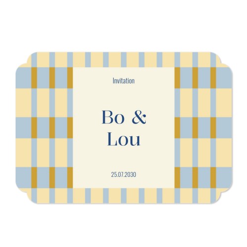 Elegant Stripe Frame Invitation