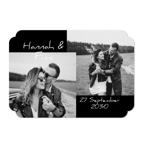 Enkle Fotokort dobbelt afrunding landskap 14,3 x 10 cm