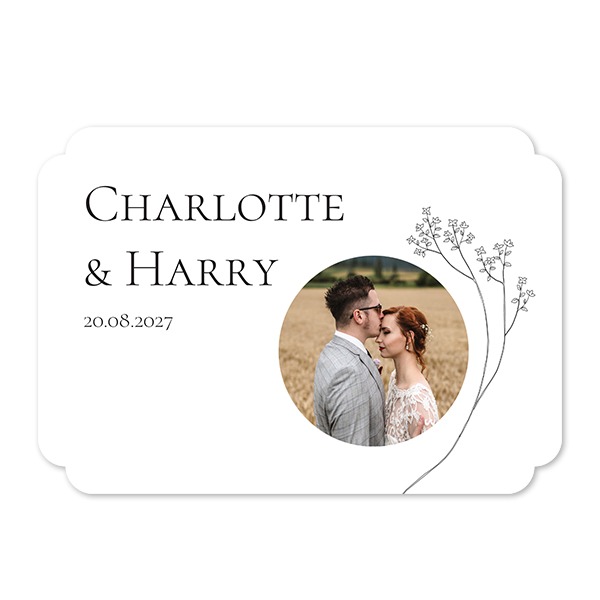 Grusskarte - Runde Ecken Querformat 14,3 x 10 cm