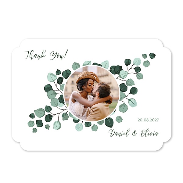 Enkle Fotokort dobbelt afrunding landskap 14,3 x 10 cm