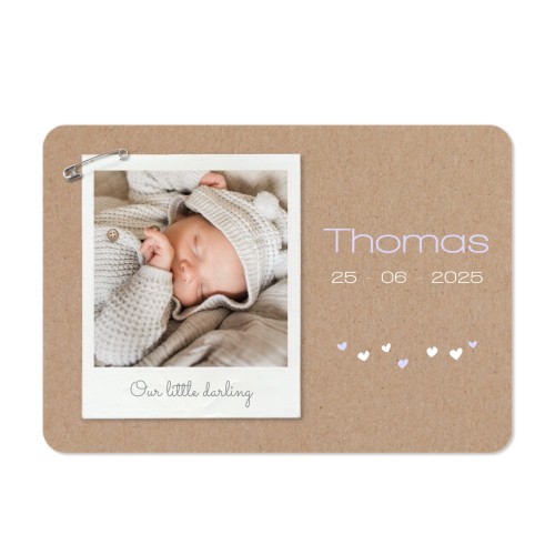 Single card landscape rounded corners 14,3 x 10 cm
