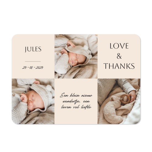 Single card landscape rounded corners 14,3 x 10 cm